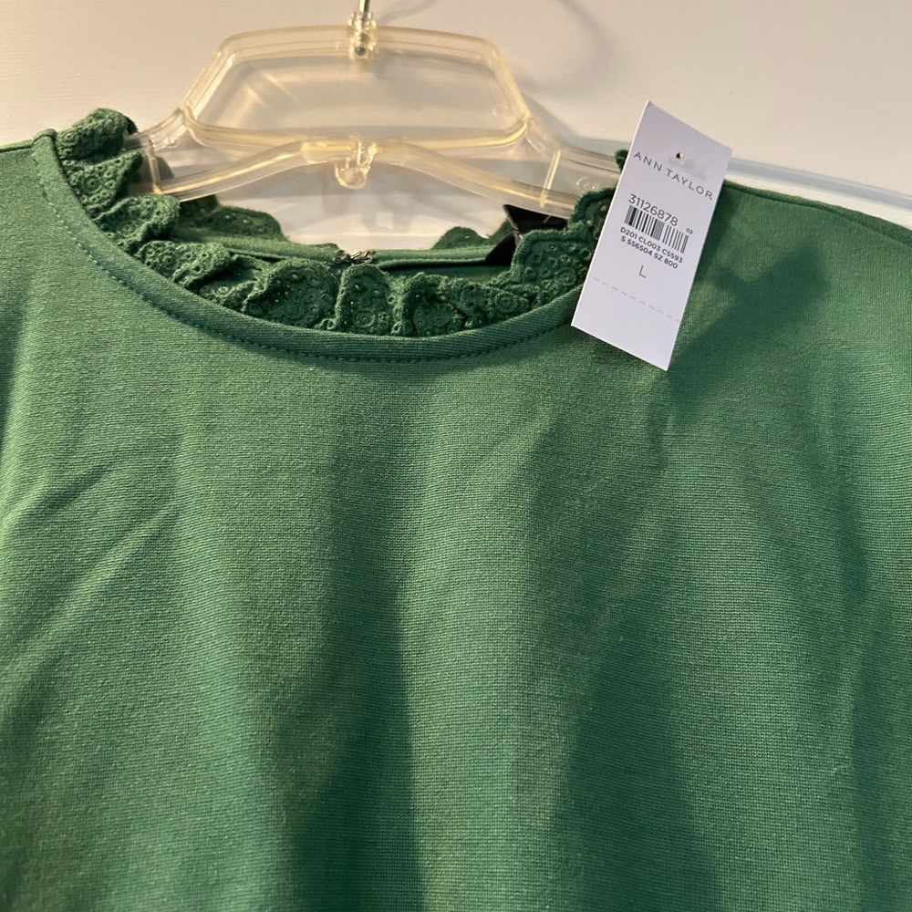 Green Ruffle Sleeve Top - Picture 2 of 4